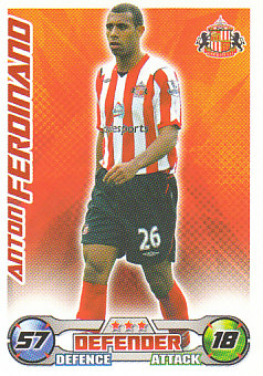 Anton Ferdinand Sunderland 2008/09 Topps Match Attax #EX43